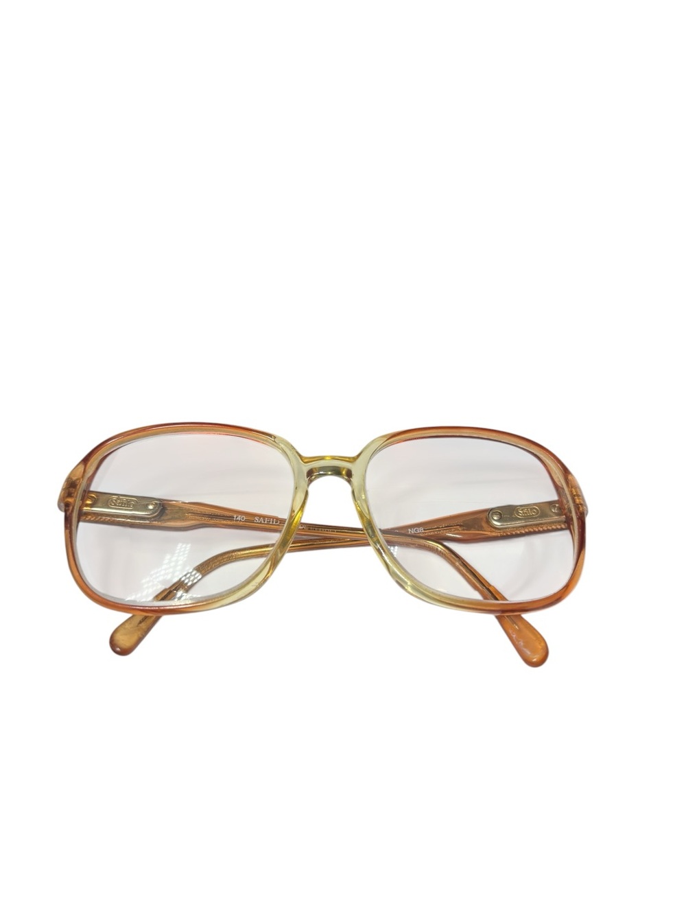 Vintage Safilo Elasta 1120 NG8 Oversized Eyeglass Frames Brown Made in Italy